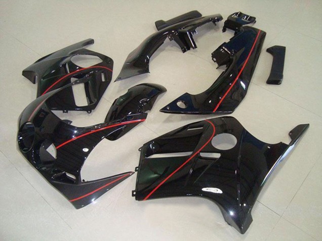 1988-1989 Honda CBR250RR MC19 Motorcycle Fairings - Glossy Black Red Line Canada