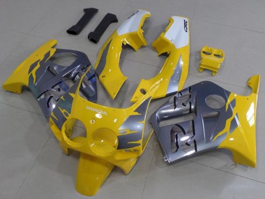 Online 1988-1989 Honda CBR250RR MC19 Motorcycle Fairings - White Yellow Silver Canada