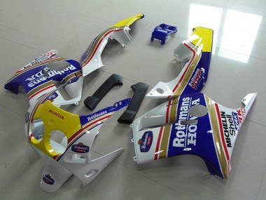 Online 1988-1989 Honda CBR250RR MC19 Motorcycle Fairings - White Yellow Blue Rothmans Canada