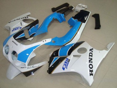 Online 1988-1989 Honda CBR250RR MC19 Motorcycle Fairing - White Light Blue Glossy Black Canada