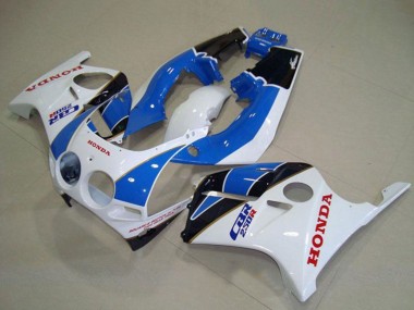 Online 1988-1989 Honda CBR250RR MC19 Motorcycle Fairings - White Light Blue Glossy Black Canada