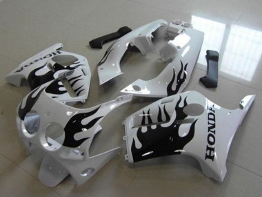 Online 1988-1989 Honda CBR250RR MC19 Motorcycle Fairings - White Glossy Black Flame Canada