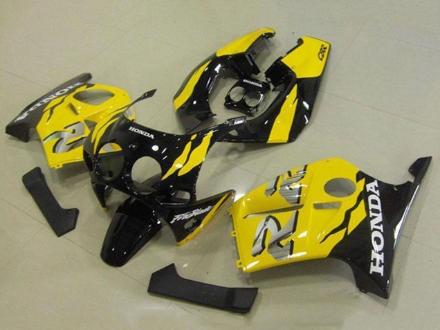 1988-1989 Honda CBR250RR MC19 Motorcycle Fairings - Yellow Glossy Black Canada