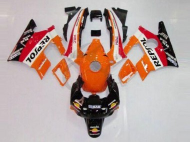 Online 1991-1994 Honda CBR600 F2 Motorcycle Fairings - Orange White Red Glossy Black Repsol Canada