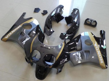 Online 1990-1998 Honda CBR250RR MC22 Motorcycle Fairings - Grey Gold Glossy Black Canada