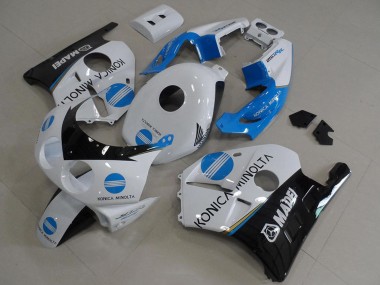 Online 1990-1998 Honda CBR250RR MC22 Motorcycle Fairings - White Blue Glossy Black Konica Minolta Canada