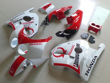 Online 1990-1998 Honda CBR250RR MC22 Motorcycle Fairings - White Red Pramac Bridgestone Canada