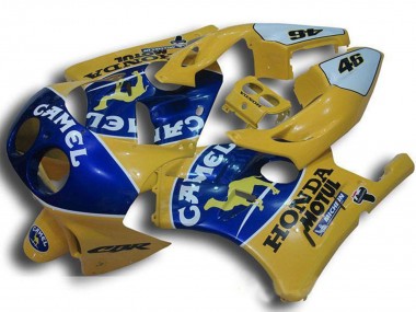 Online 1990-1998 Honda CBR250RR MC22 Motorcycle Fairings - Yellow Blue Camel Motul Canada