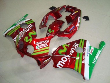 Online 1990-1998 Honda CBR250RR MC22 Motorcycle Fairings - Red White Green MoviStar Canada