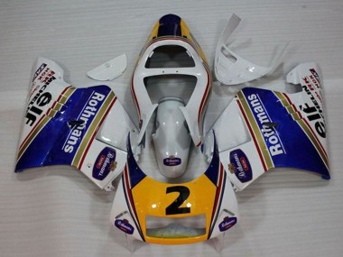 Online 1994-1996 Honda NSR250R MC28 P4 Motorcycle Fairings - White Blue Yellow Gold Rothmans Elf 2 Canada