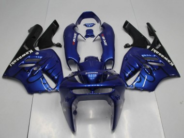 Online 1994-1997 Kawasaki ZX9R Motorcycle Fairings - Blue Black Flame Canada