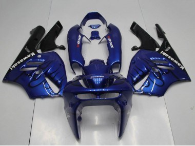 Online 1994-1997 Kawasaki ZX9R Motorcycle Fairings - Blue Black Flame Canada