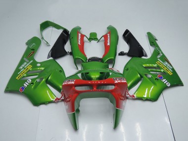 Online 1994-1997 Kawasaki ZX9R Motorcycle Fairings - Green Red Elf Dunlop Canada