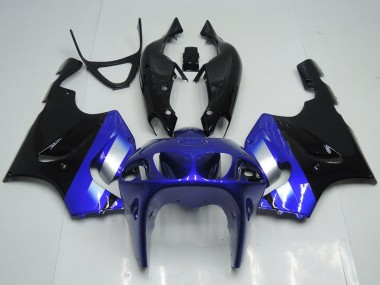 Online 1996-2003 Kawasaki ZX7R Motorcycle Fairings - Blue Silver Glossy Black Canada