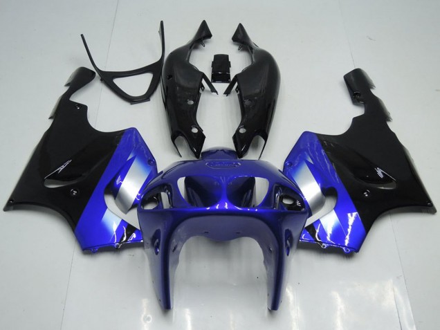 1996-2003 Kawasaki ZX7R Motorcycle Fairings - Blue Silver Glossy Black Canada