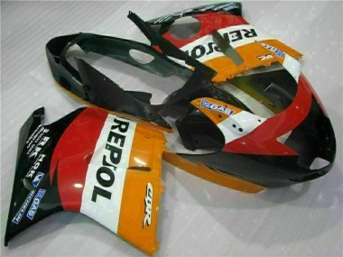 Online 1996-2007 Honda CBR1100XX Blackbird Motorcycle Fairing - Orange White Red Glossy Black Repsol Canada