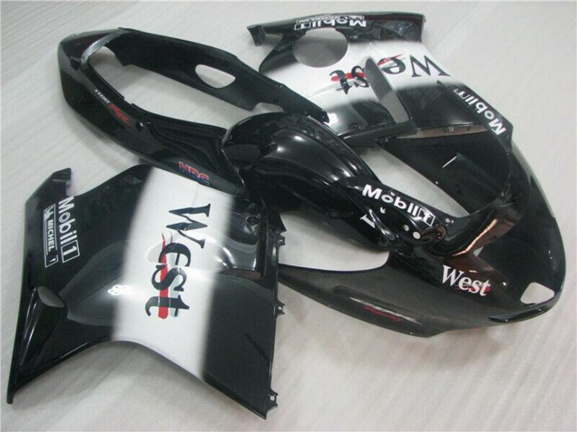 1996-2007 Honda CBR1100XX Blackbird Motorcycle Fairings - Glossy Black White West Canada