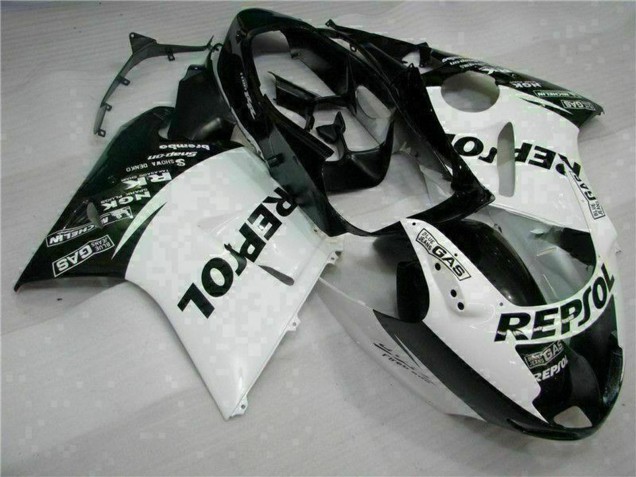 1996-2007 Honda CBR1100XX Blackbird Motorcycle Fairings - White Glossy Black Repsol Canada