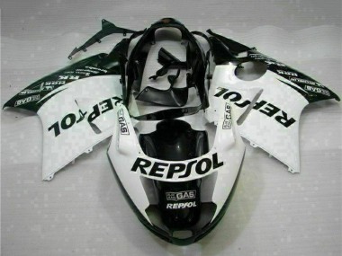 Online 1996-2007 Honda CBR1100XX Blackbird Motorcycle Fairings - White Glossy Black Repsol Canada