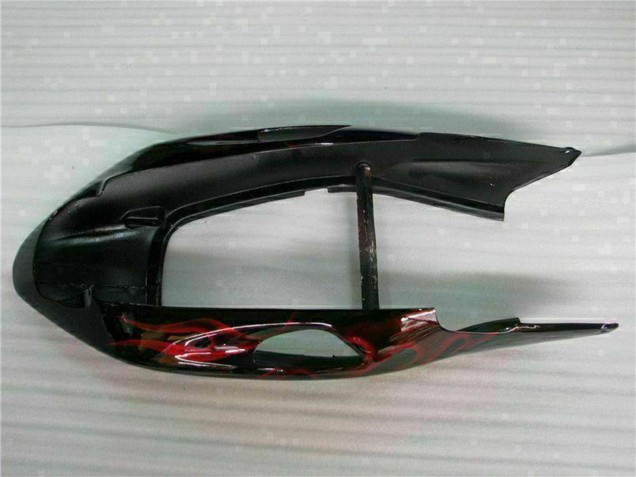 1996-2007 Honda CBR1100XX Blackbird Abs Motorcycle Fairing - Glossy Black Red Flame Canada