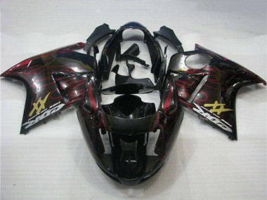 Online 1996-2007 Honda CBR1100XX Blackbird Abs Motorcycle Fairings - Glossy Black Red Flame Canada