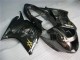1996-2007 Honda CBR1100XX Blackbird Motorcycle Fairings - Glossy Black Silver Flame Canada