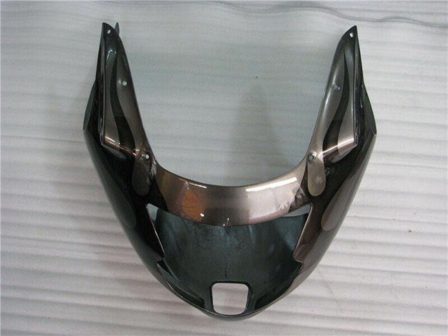 1996-2007 Honda CBR1100XX Blackbird Motorcycle Fairings - Glossy Black Silver Flame Canada