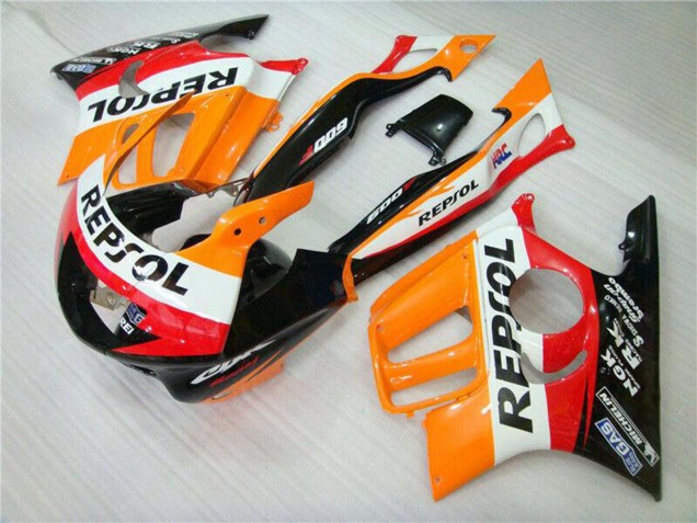 1995-1996 Honda CBR600 F3 Motorcycle Fairing - Orange White Red Glossy Black Repsol Canada