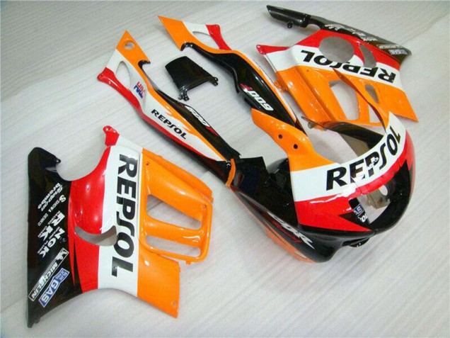 1995-1996 Honda CBR600 F3 Motorcycle Fairing - Orange White Red Glossy Black Repsol Canada