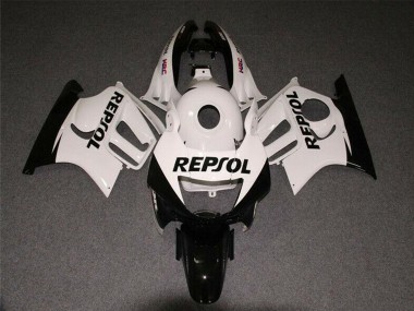 Online 1997-1998 Honda CBR600 F3 Motorcycle Fairings - White Glossy Black Repsol Canada