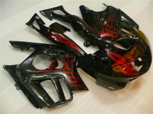1995-1996 Honda CBR600 F3 Motorcycle Fairings - Glossy Black Red Flame Canada