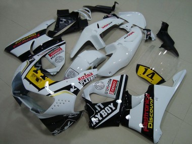 Online 1998-1999 Honda CBR900RR 919 Motorcycle Fairings - White Yellow Glossy Black Playboy 14 Canada