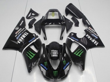 Online 1998-1999 Yamaha YZF R1 Motorcycle Fairings - Glossy Black Blue Green Motul Monster Drink Canada