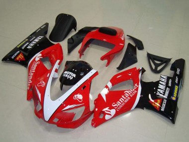 Online 1998-1999 Yamaha YZF R1 Motorcycle Fairings - Red White Glossy Black Motul Santander Canada