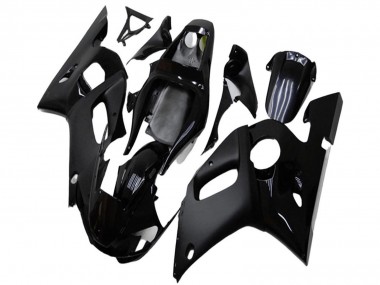 Online 1998-2002 Yamaha YZF R6 Motorcycle Fairings - Glossy Black Matte Black Canada