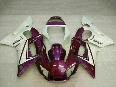 Online 1998-2002 Yamaha YZF R6 Motorcycle Fairings - White Purple Canada