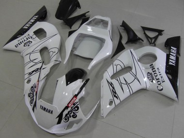 Online 1998-2002 Yamaha YZF R6 Motorcycle Fairings - White Black Red Corona Motul Canada