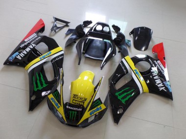 Online 1998-2002 Yamaha YZF R6 Motorcycle Fairings - Glossy Black Yellow Red Green Motul Monster Canada