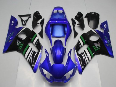 Online 1998-2002 Yamaha YZF R6 Motorcycle Fairings - Blue White Green Black Monster Canada