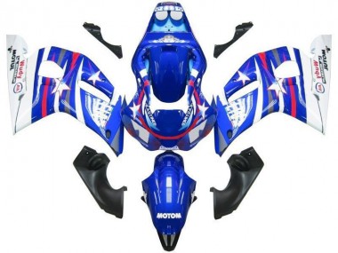 Online 1998-2002 Yamaha YZF R6 Motorcycle Fairings - White Blue Red Fiat Motul Canada