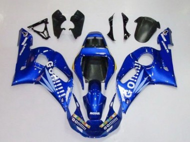Online 1998-2002 Yamaha YZF R6 Motorcycle Fairings - Blue White Go Motul Canada