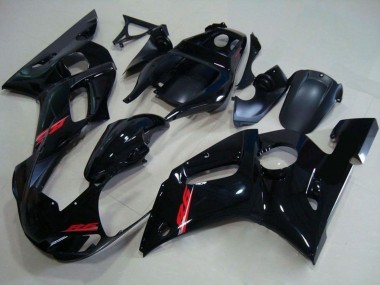 Online 1998-2002 Yamaha YZF R6 Motorcycle Fairings - Glossy Black Red Decal Canada
