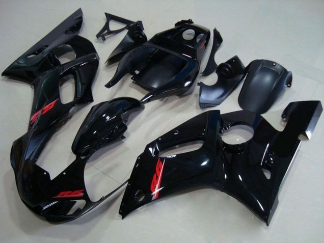 1998-2002 Yamaha YZF R6 Motorcycle Fairings - Glossy Black Red Decal Canada