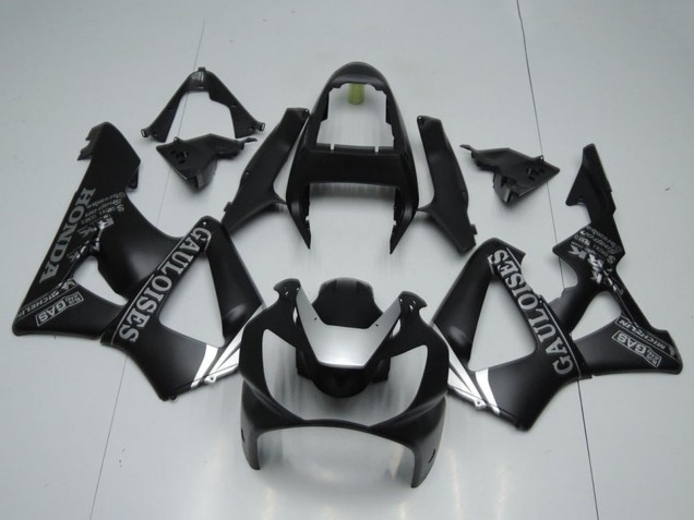 2000-2001 Honda CBR900RR 929 Motorcycle Fairings - Matte Black Silver Cauloises Canada