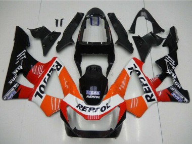Online 2000-2001 Honda CBR900RR 929RR Motorcycle Fairings - Orange White Red Glossy Black Repsol Canada