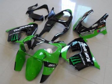 Online 2000-2001 Kawasaki ZX9R Motorcycle Fairings - Glossy Black Green Monster Canada