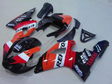 Online 2000-2001 Yamaha YZF R1 Motorcycle Fairing - Orange White Red Black Repsol Canada