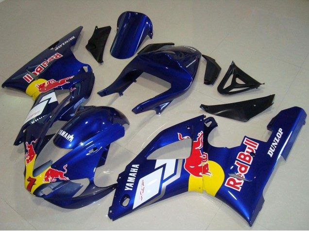 2000-2001 Yamaha YZF R1 Motorcycle Fairings - Blue White Yellow Red Bull Canada