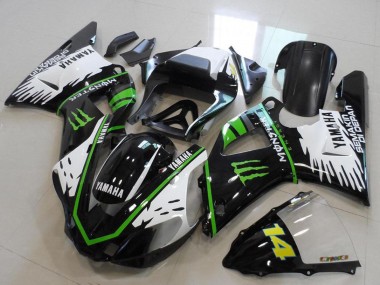 Online 2000-2001 Yamaha YZF R1 Motorcycle Fairings - Glossy Black White Green Monster Canada