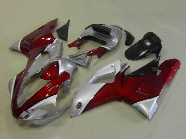 Online 2000-2001 Yamaha YZF R1 Motorcycle Fairings - Silver Maroon Red Canada